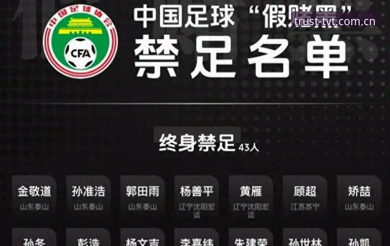 TVT体育账号注册 揭秘中国足协第三批禁足名单背后的行业乱象